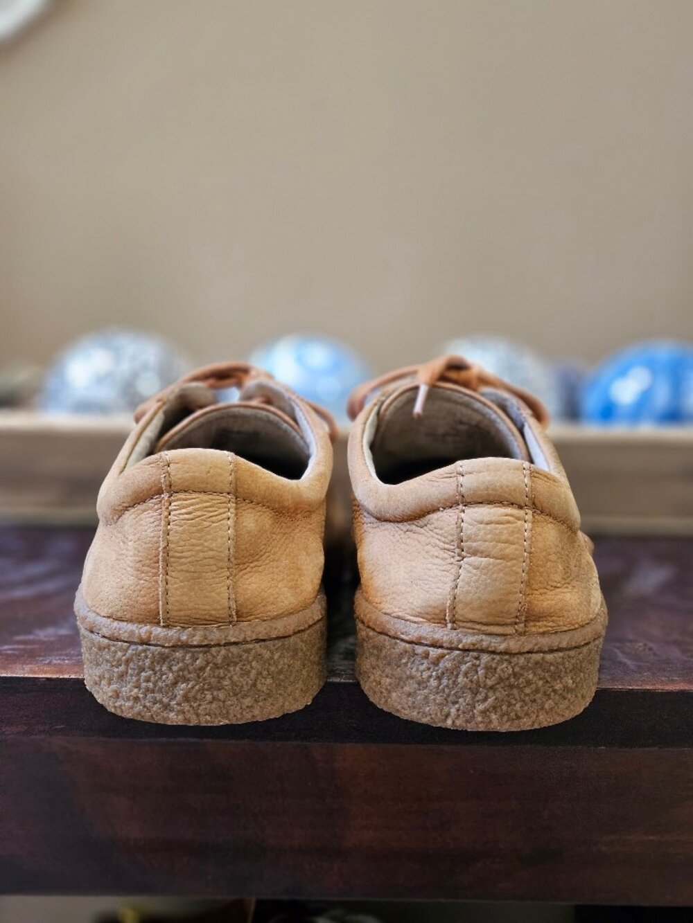 Banana Republic Leather/Nubuck Sneakers, Tan, Sz 13 - Picture 5 of 16